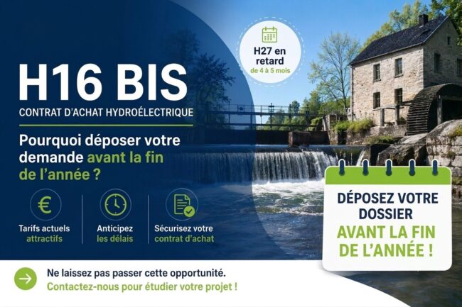 Fin contrat achat Hydroélectricité H16 bis Fin du contrat H16bis